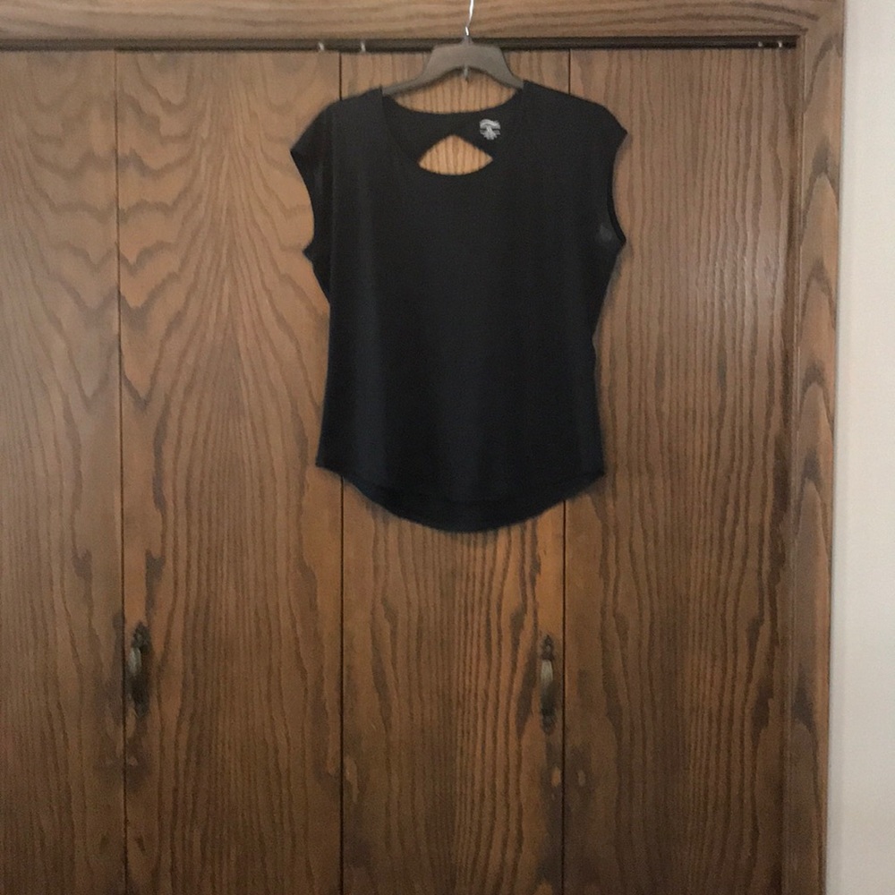 Black cap sleeve Blouse - Size XL